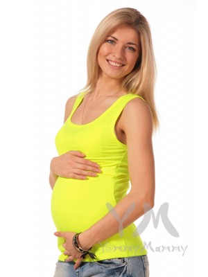 Майка желтая (неон) для беременных и кормящих мамочек