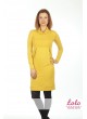  Платье для беременных и кормящих  с начесом Лоло охра желтая