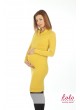  Платье для беременных и кормящих  с начесом Лоло охра желтая