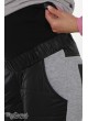  Теплые брюки для беременных Shia, черный+сер.меланж