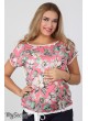 Блуза для беременных   Vlada, принт цветы на коралле