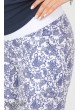  Летние брюки для беременных  Dioni, синие пейсли на белом