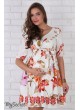 Платье для беременных Daniella,  лилии на молочном фоне