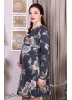  Платье  для беременных  и кормящих  Lianna,  цветы на синем меланже
