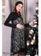  Платье  для беременных  и кормящих  Loren, черный с молоком