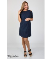 Платье для беременных и кормящих Unique, синяя прошва   