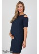 Платье для беременных и кормящих Unique, синяя прошва   