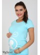  Футболка для беременных  Alyva baby, голубой