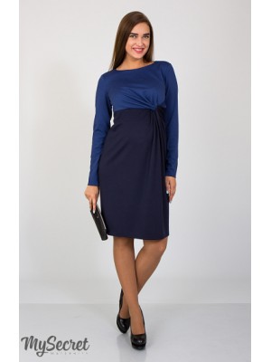 Платье Colette для беременных,сочетание синего и темно-синего
