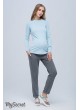 Трикотажные брюки  для беременных  Brioni, серый в молочную полоску