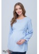 Блуза для беременных и кормящих Shade new, бело-голубая клетка