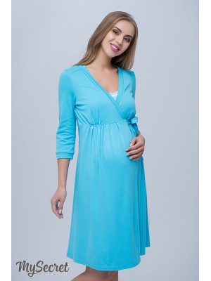 Халат для беременных и кормящих мам  Sinty, голубой