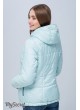 Демисезонная двухсторонняя куртка для беременных  Floyd, синий с принтом цветы + пыльная мята