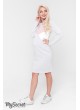Платье  для беременных и кормящих Denise, серый меланж с пудрой и молочным