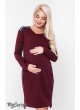 Платье  Danielle warm для беременных и кормящих, марсала