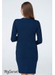 Платье  для беременных и кормящих Denise light, сочетание темно-синего с аквамариновым и белым