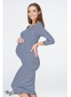 Платье  для беременных и кормящих Lolly, мелкая сине-белая полоска 