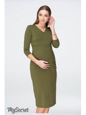 Платье  для беременных и кормящих Pam, хакки 