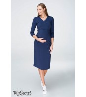 Платье  для беременных и кормящих Pam, темно-синий