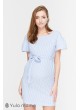 Платье Kamilla   для беременных и кормящих, бело-голубая узкая полоска