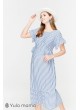 Платье Zanzibar   для беременных и кормящих, сине-белая полоска