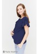 Трикотажная блузка Rowena  для беременных и кормящих, темно-синий