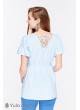 Блузка Marion для беременных и кормящих, голубое шамбре