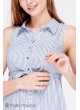 Платье-рубашка Belina  для беременных и кормящих, сине-белый