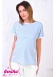 Блуза для беременных и кормящих, голубой