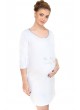  Ночная рубашка "Clover WHITE" для беременных и кормящих 