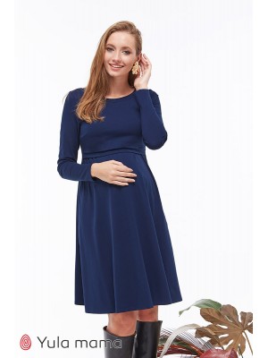 Платье Olivia  для беременных и кормящих, синий