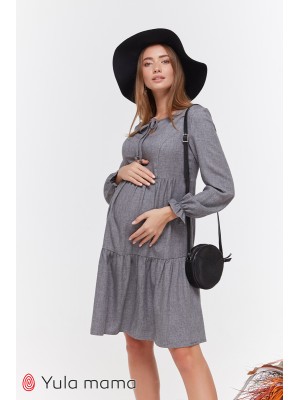 Платье Jeslyn для беременных и кормящих, серый меланж