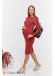 Платье Gwen для беременных и кормящих,  терракотовый