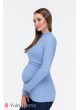Лонгслив Lecie warm для беременных и кормящих, голубой меланж