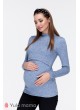 Лонгслив Marian warm  для беременных и кормящих, джинсово-синий меланж
