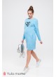 Платье  Milano   для беременных и кормящих, голубой