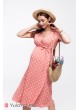 Платье  Eilish  для беременных и кормящих, темно-розовый с молочными горошками