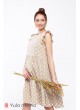 Платье  Nicki  для беременных и кормящих, бежевый с крупным горохом