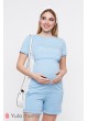 Костюм Janel  для беременных и кормящих, сочетание голубого с белым