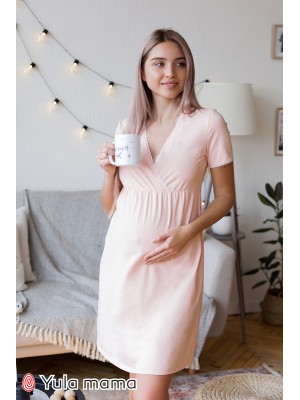 Ночная сорочка Alisa для беременных и кормящих, светло-персиковый
