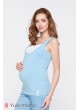 Майка  TILLA для беременных  и кормящих, голубой с белым