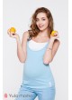 Майка  TILLA для беременных  и кормящих, голубой с белым