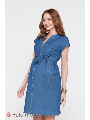 Платье  Ivy  для беременных и кормящих, джинсово-синий