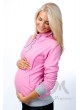 Толстовка розовая с завязками для беременных и кормящих мам