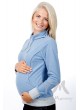 Толстовка голубая с завязками для беременных и кормящих мам